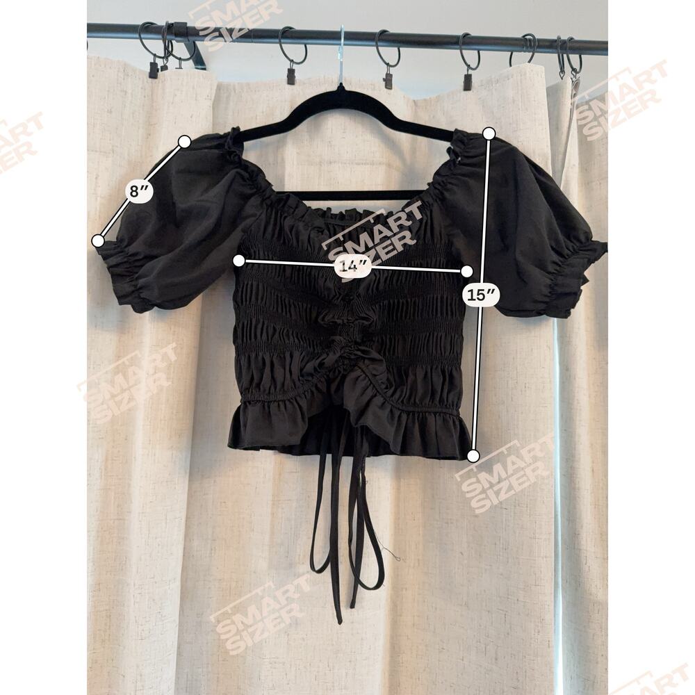 Black Crop Top By Shein Size Medium - Picture 2 of 4